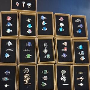 Mystery Set Of 3 Random Rings Size 9 - 9.5
